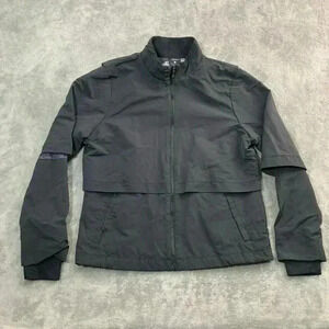 Nike Jacket Womens Small Black Full Zip Hyperadapt Shield Sweatshirt Av3702-010